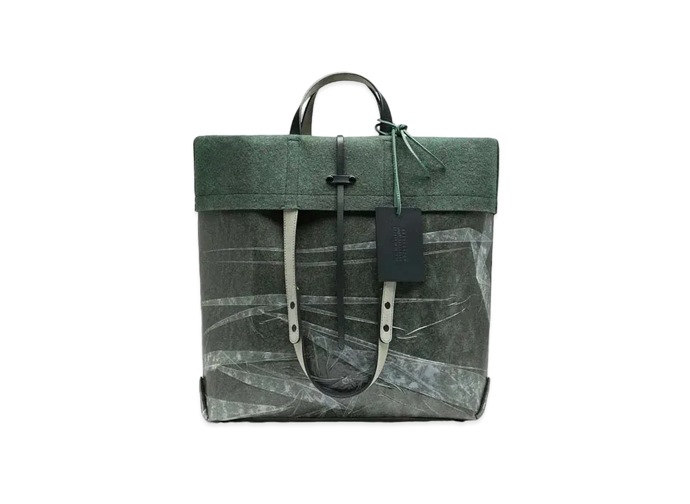 Maison Margiela Felt Wet Look Tote Bag "Green"