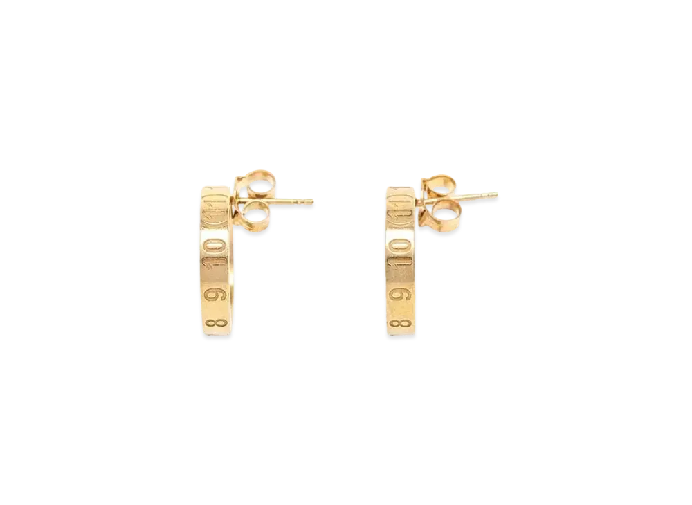 Maison Margiela Number Logo Circle Earring "Gold"