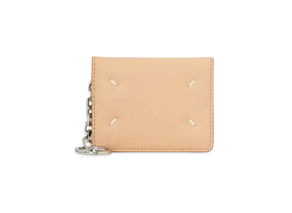 Maison Margiela Keyring Calf Leather Wallet "Beige"
