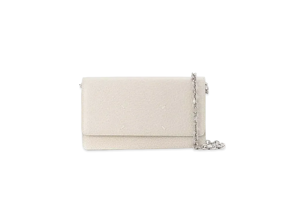 Maison Margiela Leather Chain Wallet "Light Grey"