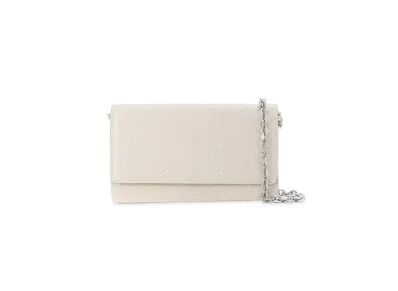Maison Margiela Leather Chain Wallet "Light Grey"