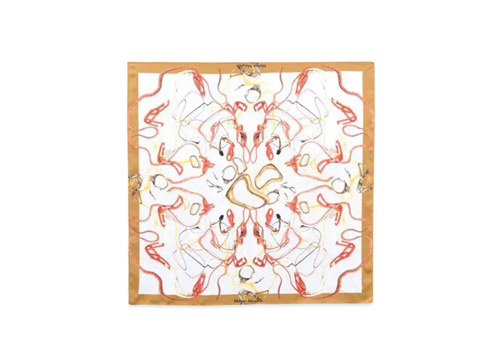 Maison Margiela Silk Twill Scarf "Light Grey"