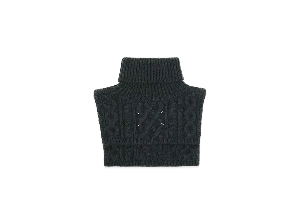 Maison Margiela Fisherman Cable Wool Turtleneck Scarf "Dark Green"