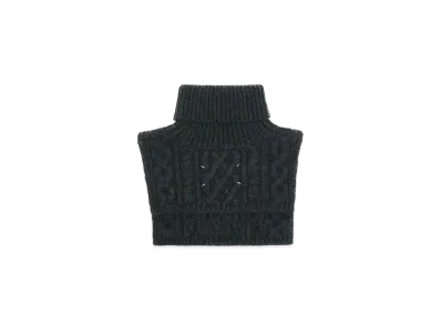 Maison Margiela Fisherman Cable Wool Turtleneck Scarf "Dark Green"