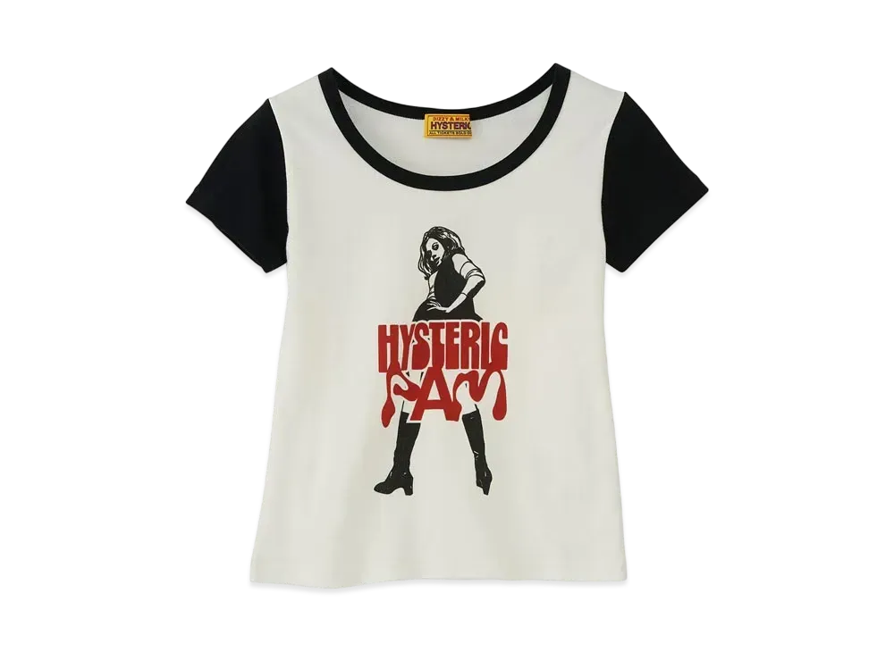 P.A.M. x HYSTERIC GLAMOUR Vixen Girl Mini Tee "White Black"