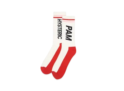 P.A.M. x HYSTERIC GLAMOUR Logo Sports Socks "White"