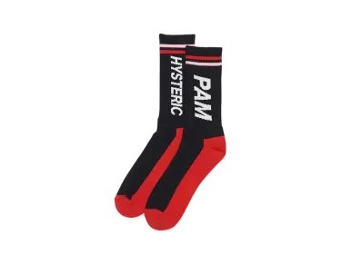 P.A.M. x HYSTERIC GLAMOUR Logo Sports Socks "Black"