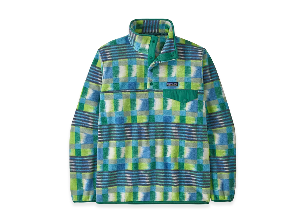 Patagonia Men's Lightweight Synchilla Snap-T Pullover "Painted Lines/Shore Blue"