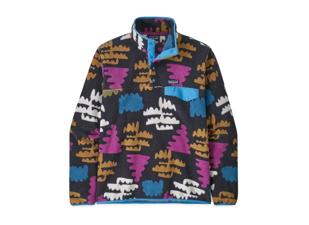 patagonia Men's Lightweight Chinchilla SnapT Pullover "Fungiis Stripe: Pitch Blue"