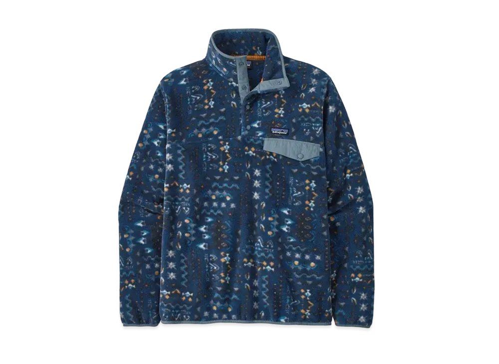 patagonia Men's Lightweight Chinchilla SnapT Pullover "Wandering Woods: Tidepool Blue"