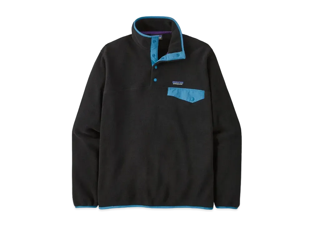 patagonia Men's Lightweight Chinchilla SnapT Pullover "Black"