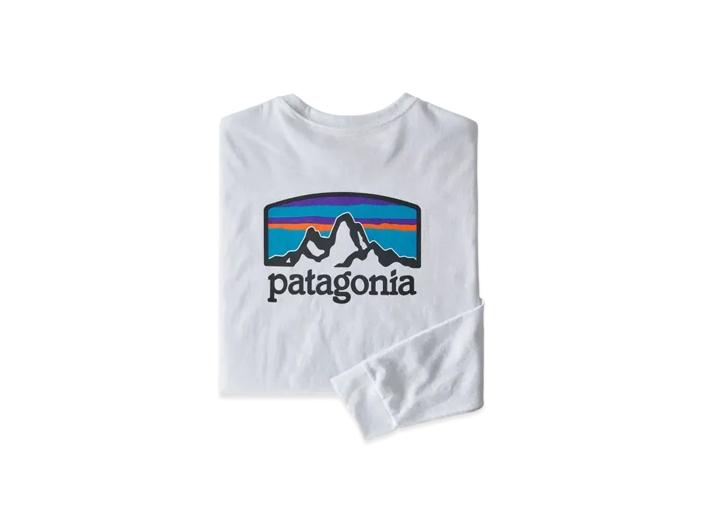 patagonia Men's LongSleeve Fitzroy Horizon Responsibility "White"