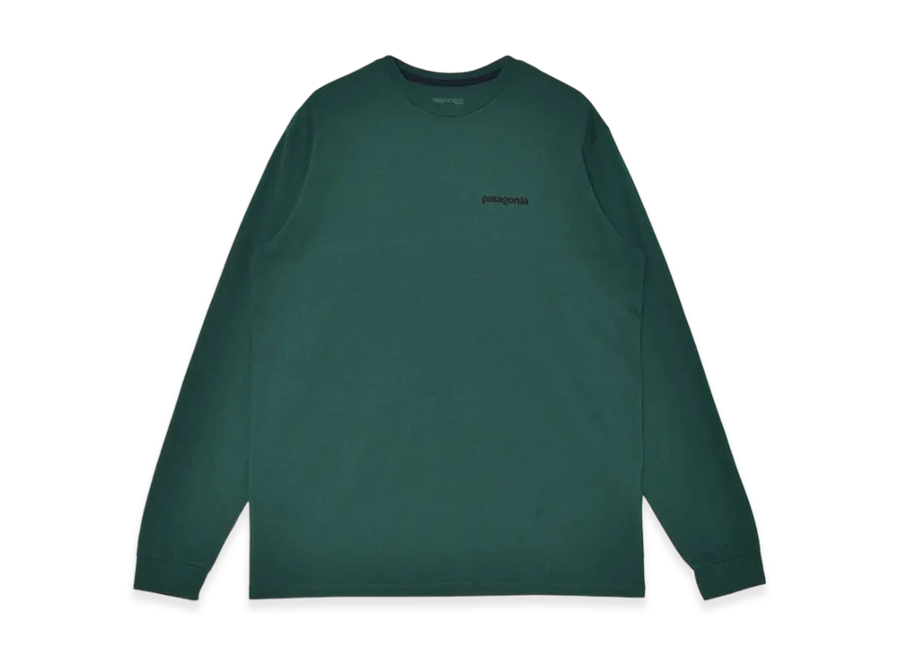 Patagonia Long-Sleeved P-6 Logo Responsibili T-Shirt "Cascade Green"
