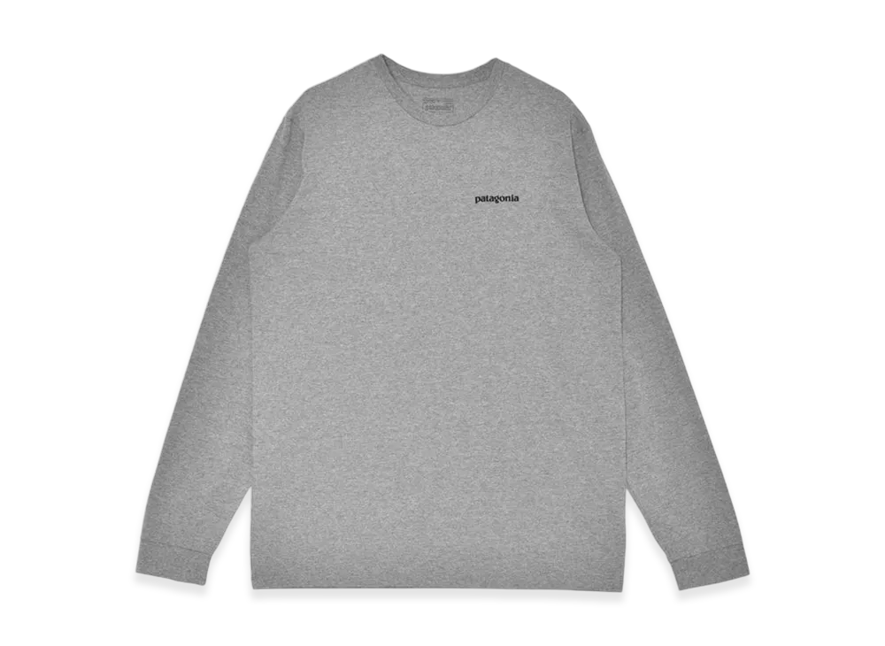 Patagonia Long-Sleeved P-6 Logo Responsibili T-Shirt "Gray Heather"