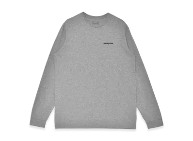 Patagonia Long-Sleeved P-6 Logo Responsibili T-Shirt "Gray Heather"