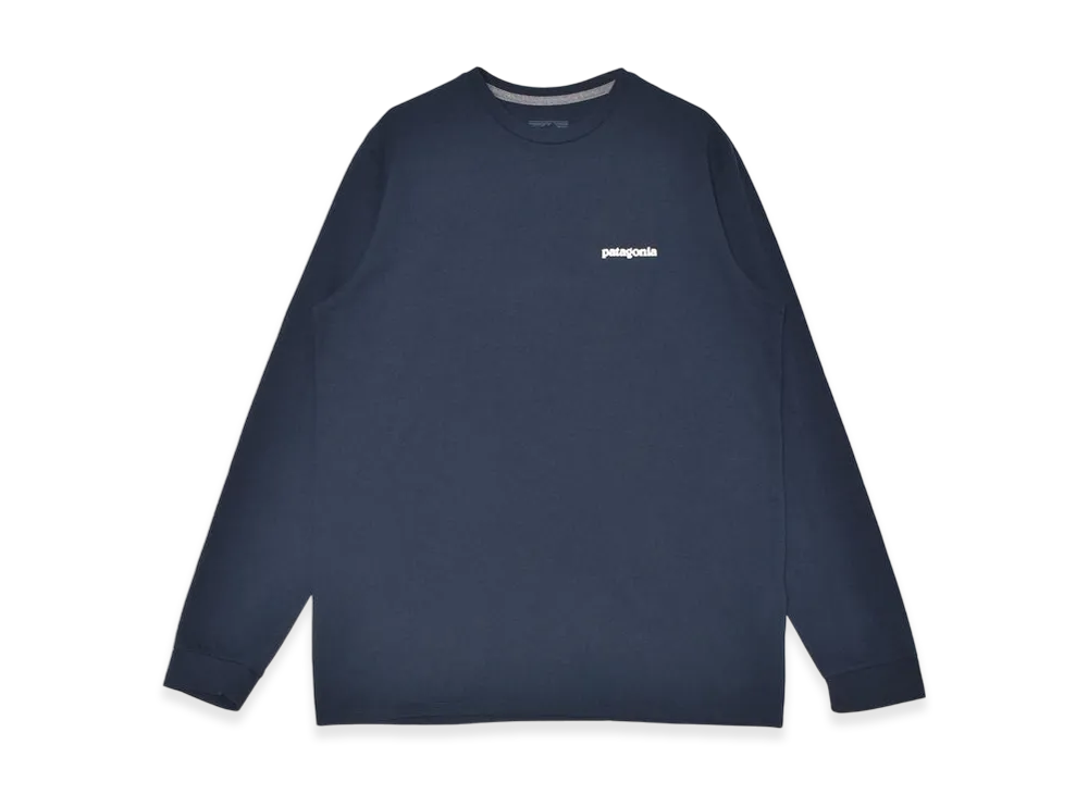 Patagonia Long-Sleeved P-6 Logo Responsibili T-Shirt "New Navy"
