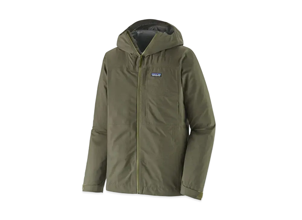 patagonia Men's Boulder Folk Rain Jacket "Basin Green"