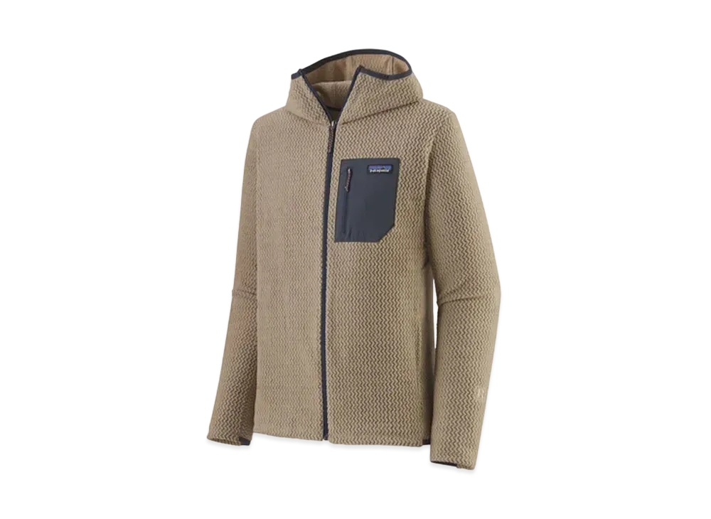 patagonia Men's R1 Air Full Zip Hoodie "Oar Tan"