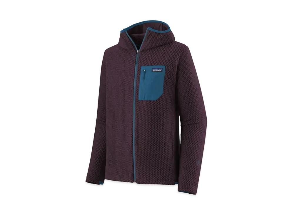 patagonia Men's R1 Air Full Zip Hoodie "Obsidian Plum"
