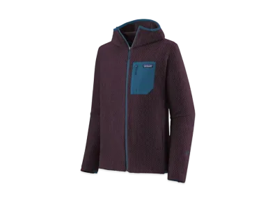 patagonia Men's R1 Air Full Zip Hoodie "Obsidian Plum"