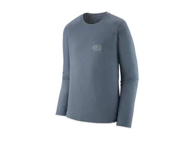 patagonia Men's Long Sleeve Capline Cool Trail Graphic Shirt "Utility Blue"
