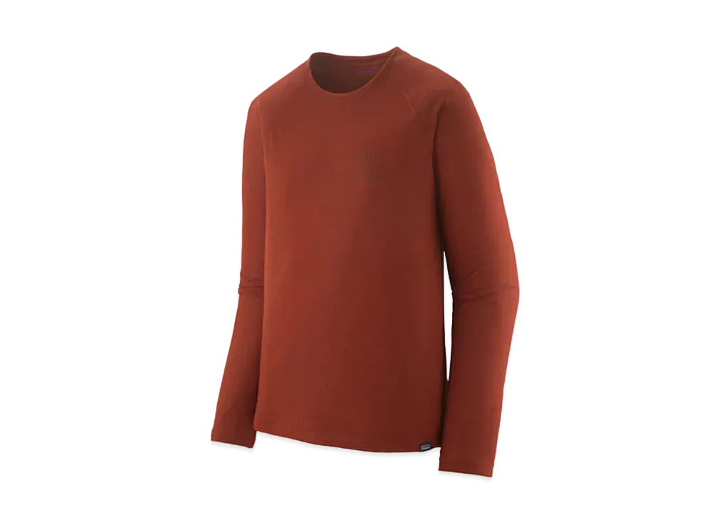 patagonia Men's Long Sleeve Capline Cool Trail Graphic Shirt "Mangrove Red"