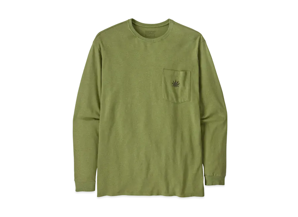patagonia Men's Long Sleeve Work Pocket T-Shirt "Buckhorn Green"