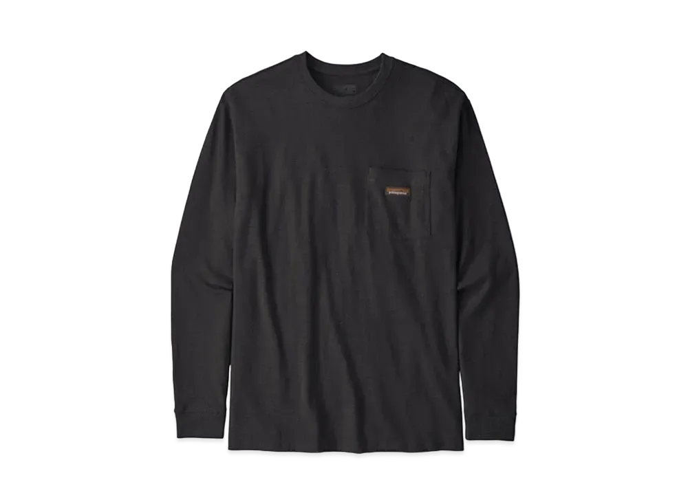 patagonia Men's Long Sleeve Work Pocket T-Shirt "Black"