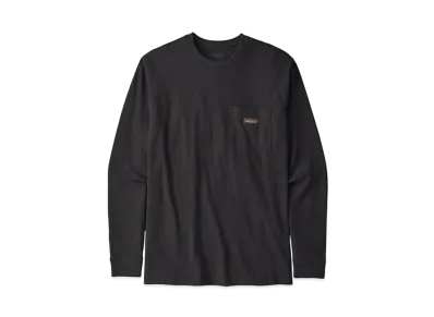 patagonia Men's Long Sleeve Work Pocket T-Shirt "Black"