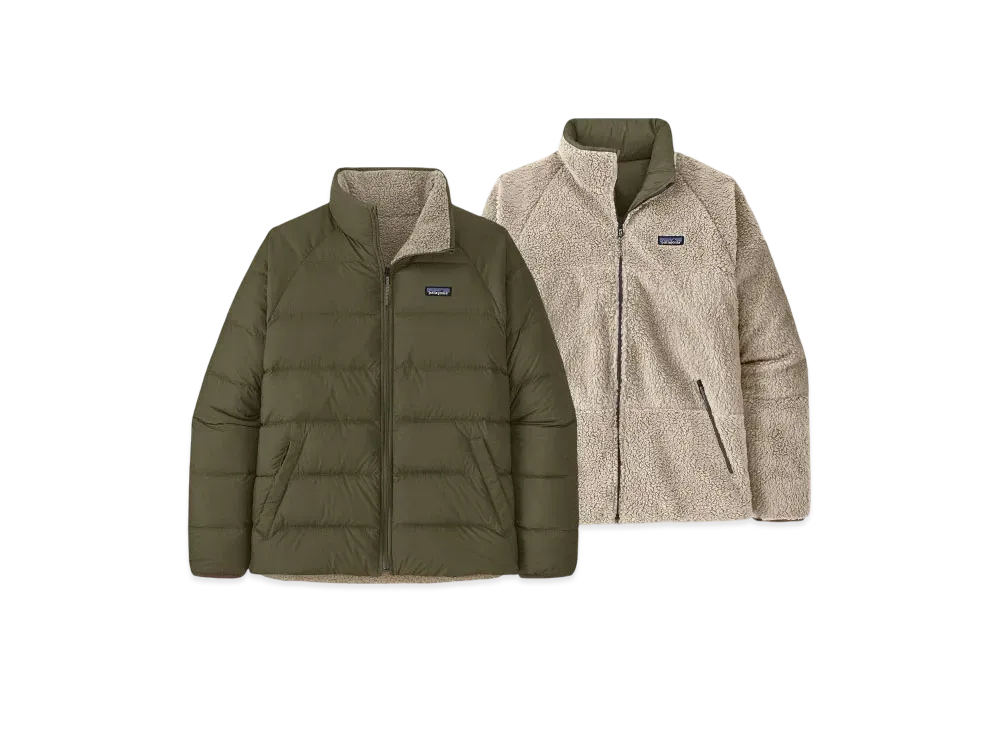 Patagonia Men's Reversible Silent Down Jacket "Basin Green"