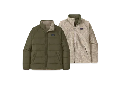 Patagonia Men's Reversible Silent Down Jacket "Basin Green"