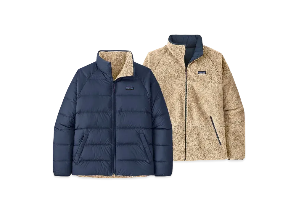 Patagonia Men's Reversible Silent Down Jacket "Navy"