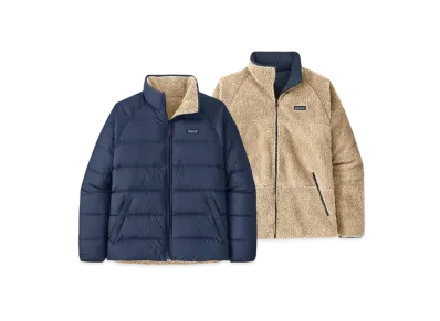 Patagonia Men's Reversible Silent Down Jacket "Navy"