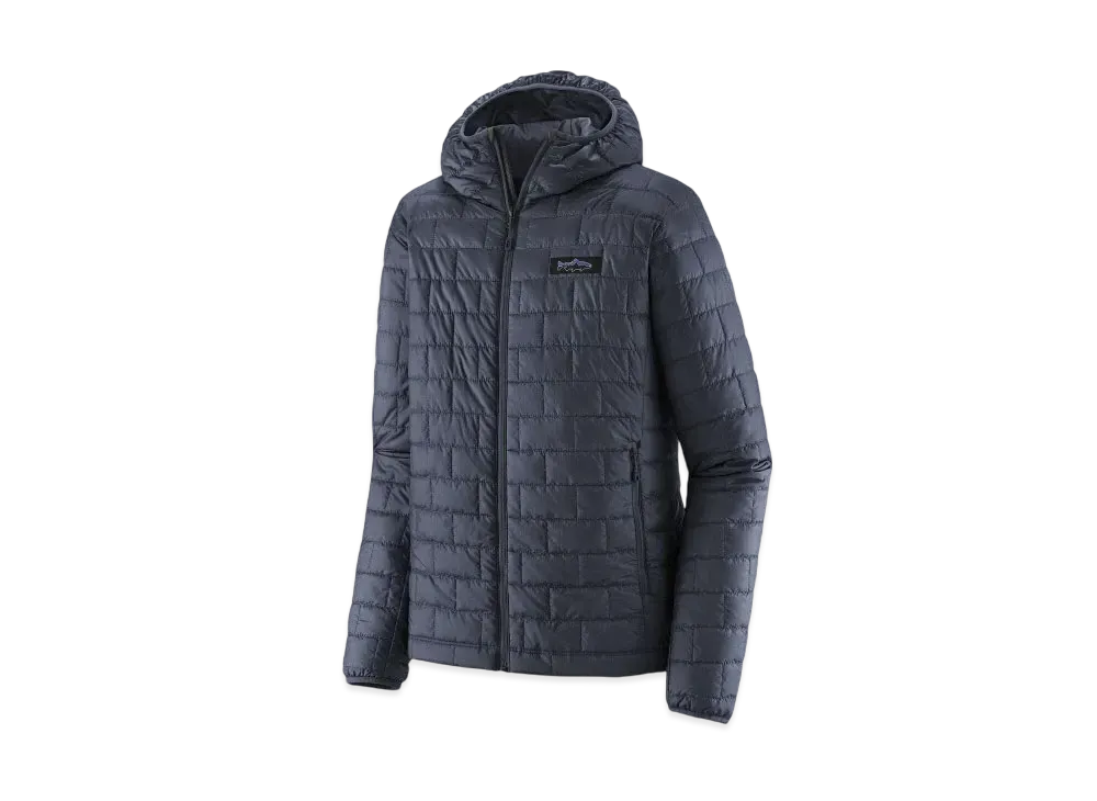 Patagonia Men's Nano Puff Fitzroy Trout Hoodie "Smolder Blue"