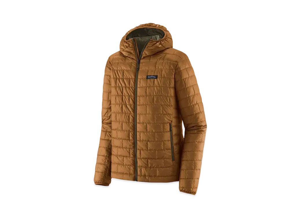 Patagonia Men's Nano Puff Fitzroy Trout Hoodie "Brown"