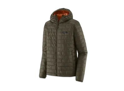 Patagonia Men's Nano Puff Fitzroy Trout Hoodie "Needle Green"