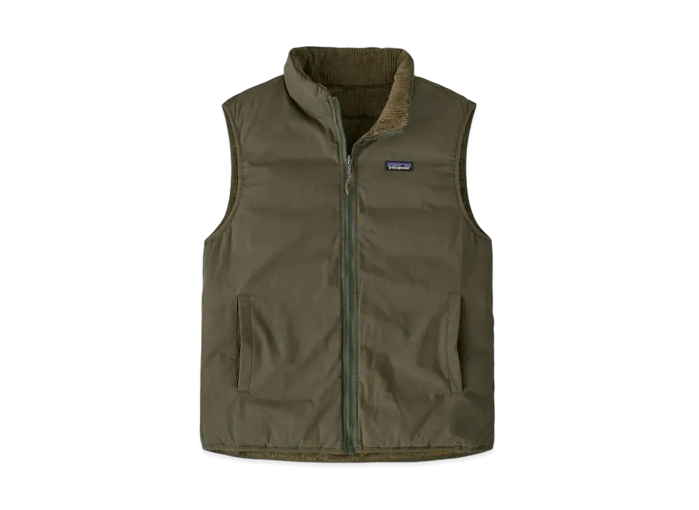 Patagonia Men's Reversible Cotton Down Vest "Basin Green"
