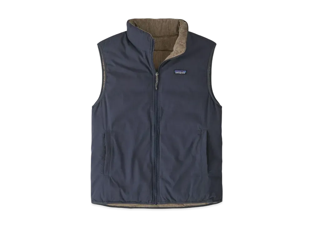 Patagonia Men's Reversible Cotton Down Vest "Smolder Blue"
