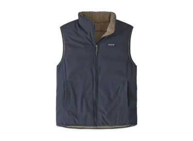Patagonia Men's Reversible Cotton Down Vest "Smolder Blue"