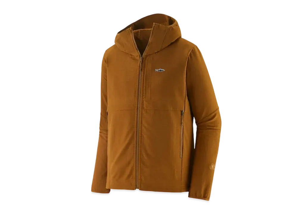 Patagonia Men's R1 Tech Face Fitzroy Trout Hoodie "Brown"