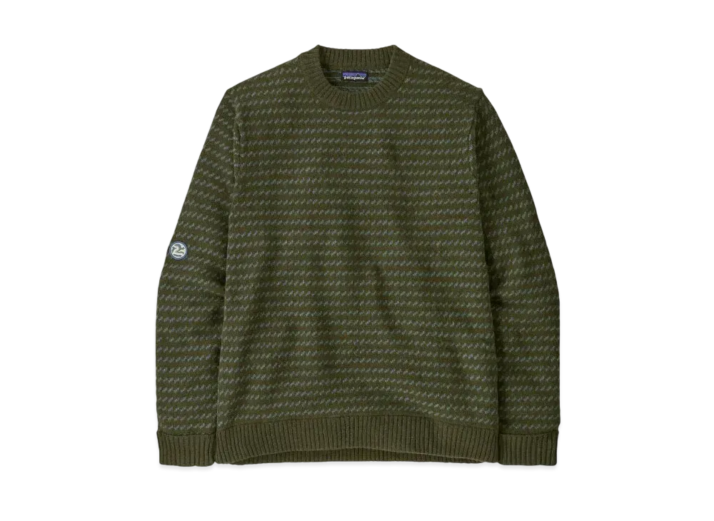 Patagonia Men's Recycled Wool Blend Sweater "Needle Green"