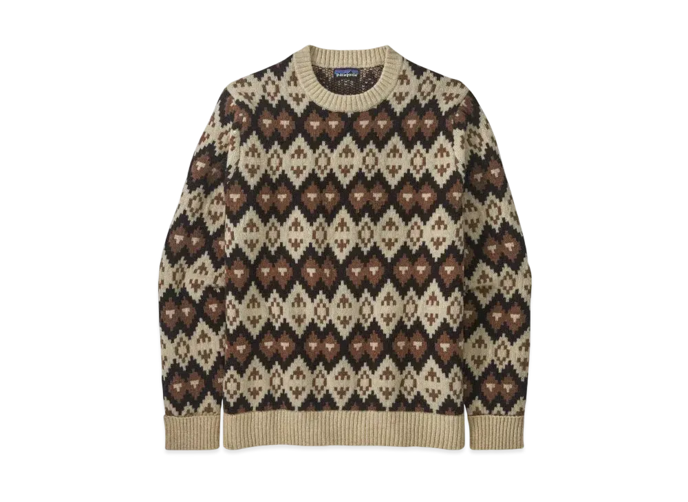 Patagonia Men's Recycled Wool Blend Sweater "Dark Natural"