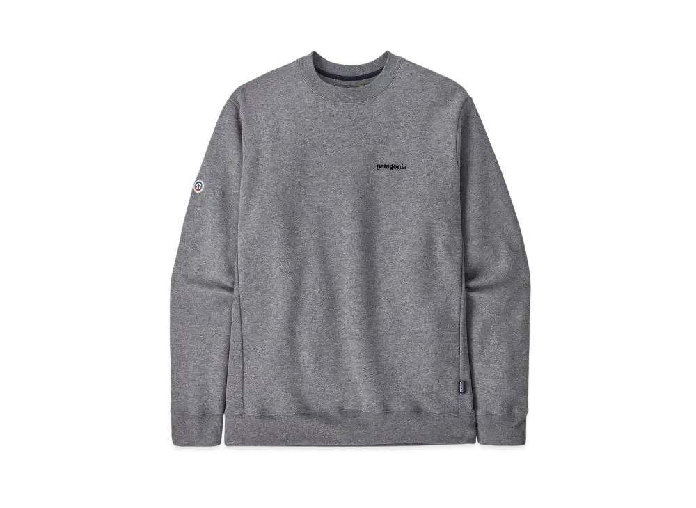 Patagonia Men's Fitzroy Icon Uprisal Crew Sweatshirt "Grey Heather"