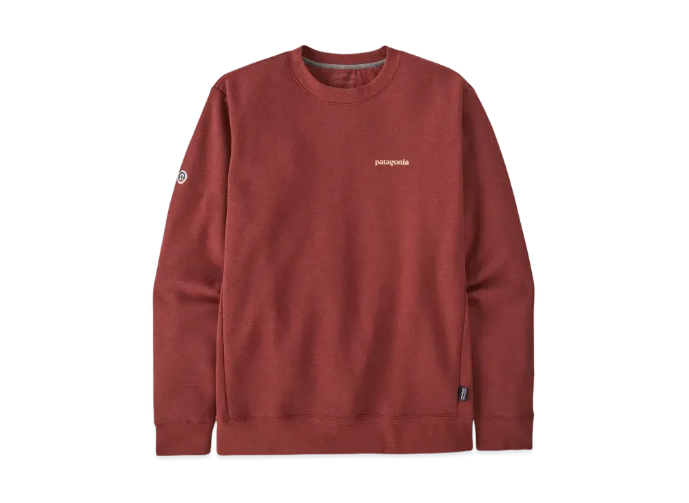 Patagonia Men's Fitzroy Icon Uprisal Crew Sweatshirt "Red"