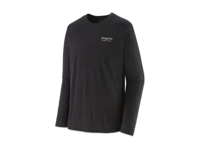 Patagonia Men's Longsleep Cap Cool Merino Graphic Shirt "Black"