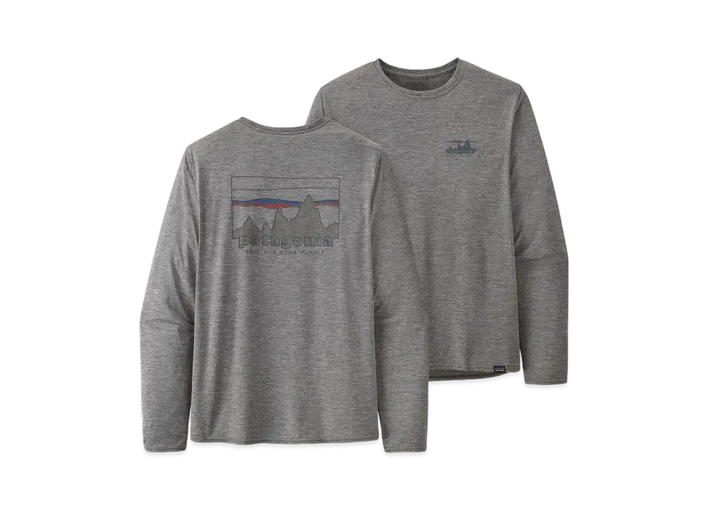 Patagonia Men's Longsleep Cap Cool Daily Graphic Shirt "Grey"