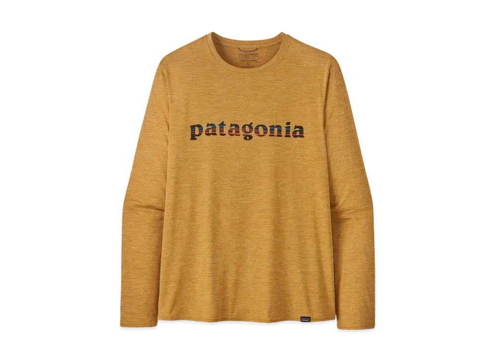Patagonia Men's Longsleep Cap Cool Daily Graphic Shirt "Tan"