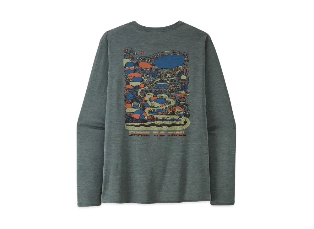 Patagonia Men's Longsleep Cap Cool Daily Graphic Shirt "Nouveau Green"