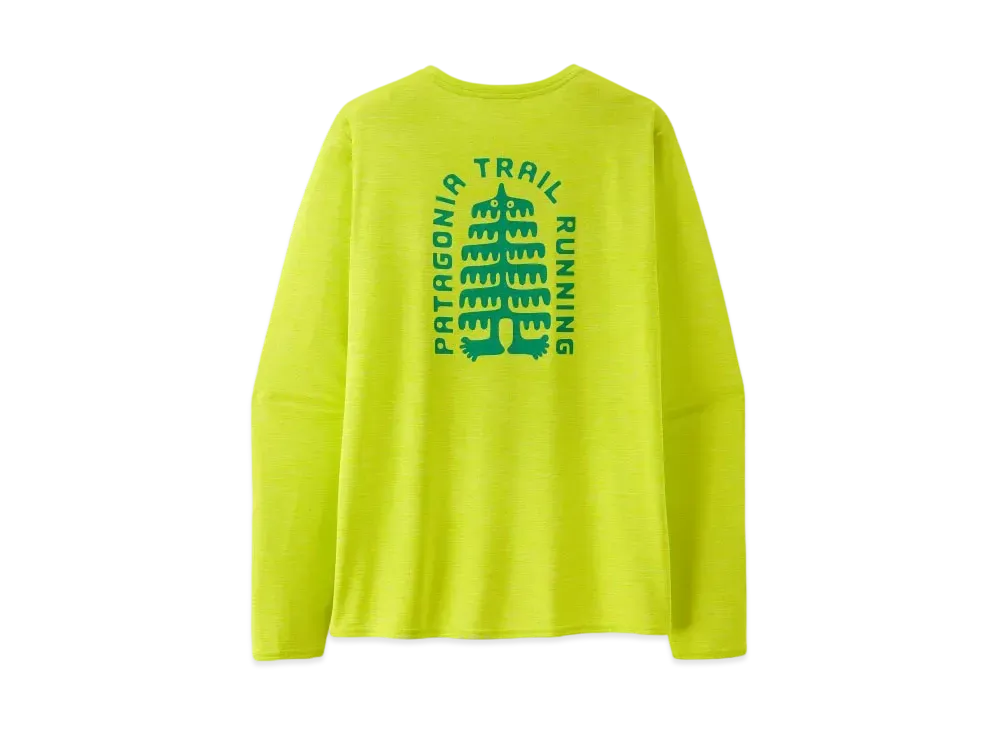 Patagonia Men's Longsleep Cap Cool Daily Graphic Shirt "Phosphorus Green"