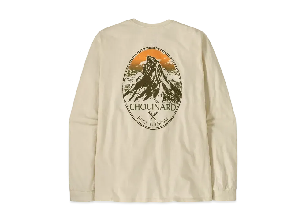 Patagonia Men's Longsleep Chouinard Crest Responsibility "White"